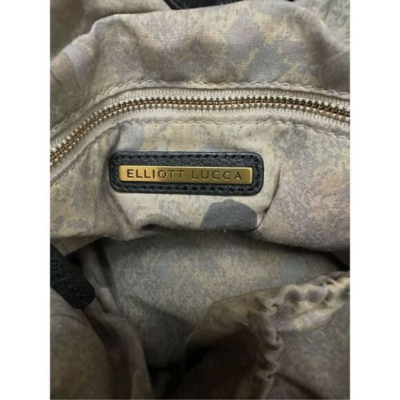 ELLIOT LUCCA SHOULDER BAG BLACK GENUINE SOFT LEATHER SATCHEL MAGNET CLOSURE - Picture 7 of 9